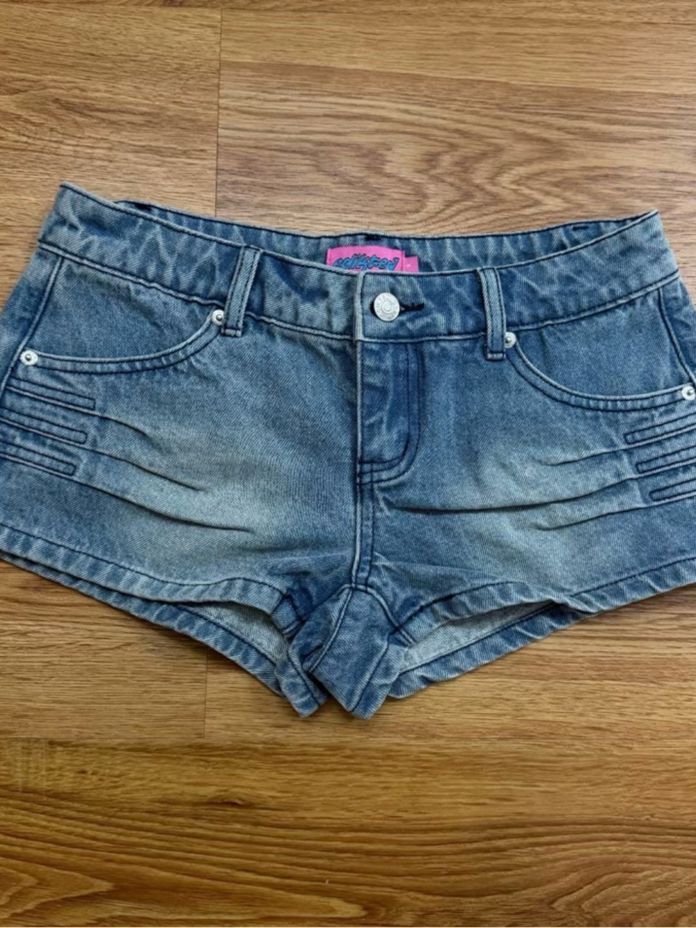 Women's Denim Shorts in Faded Blue - [Brand]